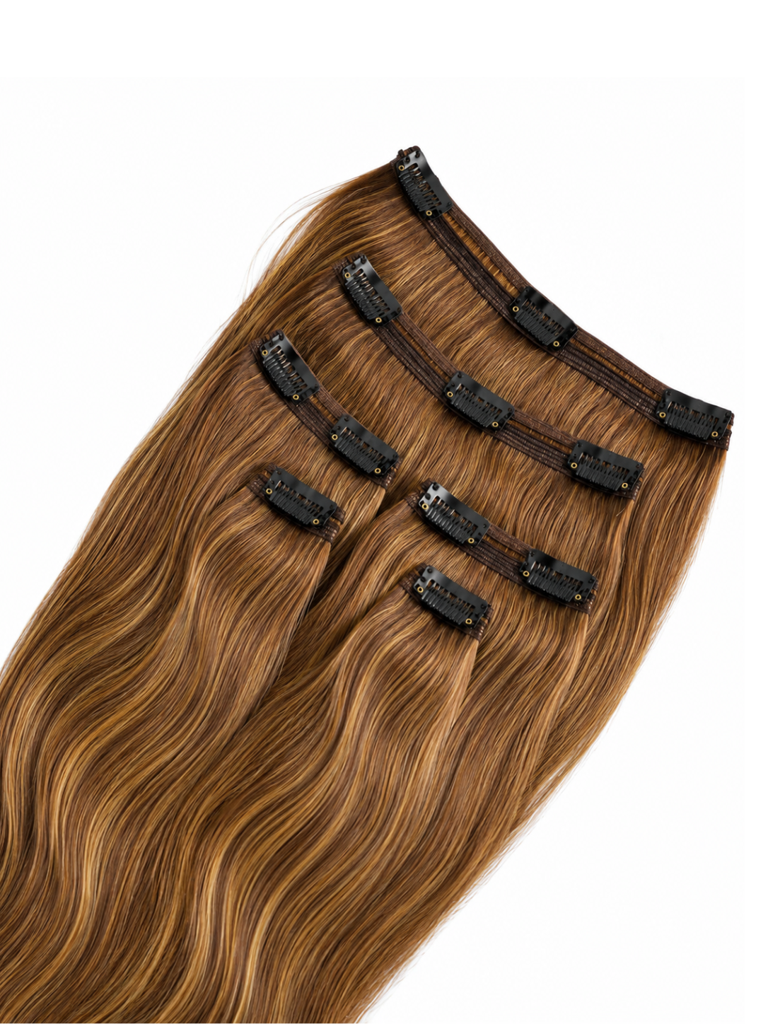 Luxe Skinny Clips Caramel Brown